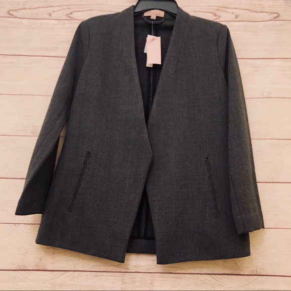 Philosophy Plaid Collarless Blazer (Petite) - Picture 6 of 16